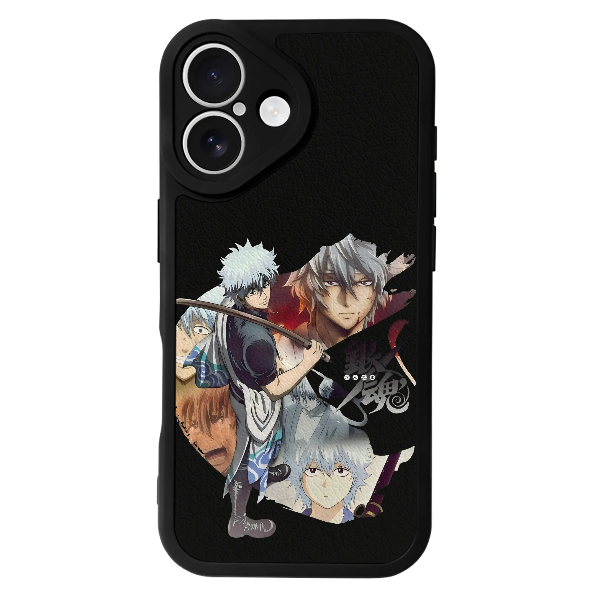 銀魂 グッズ 坂田 銀時 - IPhone 16シリーズ対応 ・ シリコンスマホケース ・ レザー調 ・ 高精度フィット ・ 耐衝撃 ・ ワイヤレス充電対応 ・ 精密カット